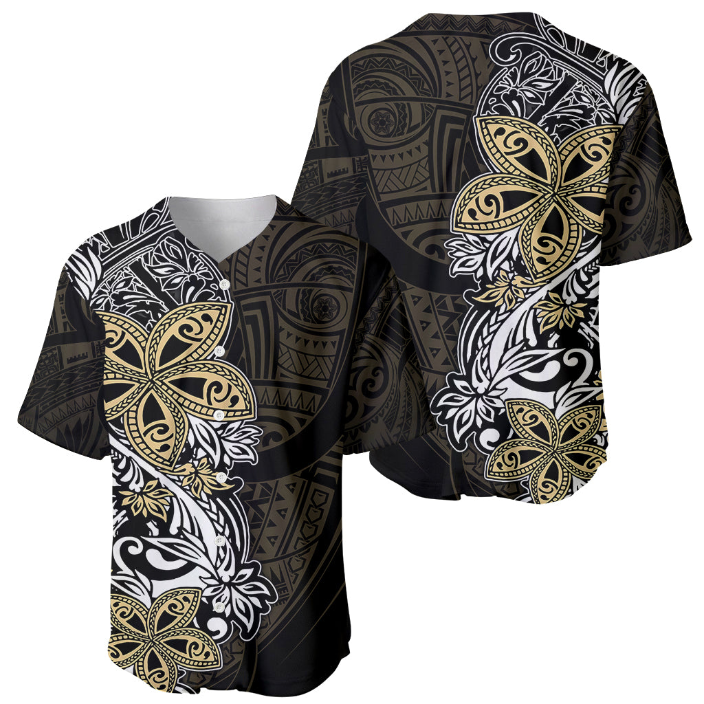 Polynesian Pride Baseball Jersey Tiare With Plumeria Mix Style LT7 - Wonder Print Shop