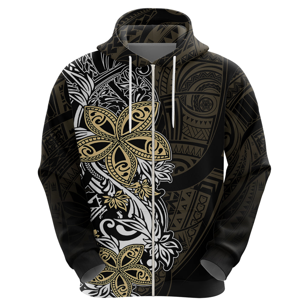Polynesian Pride Hoodie Tiare With Plumeria Mix Style - Wonder Print Shop