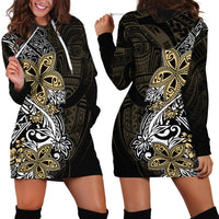 Polynesian Pride Hoodie Dress Tiare With Plumeria Mix Style - Wonder Print Shop