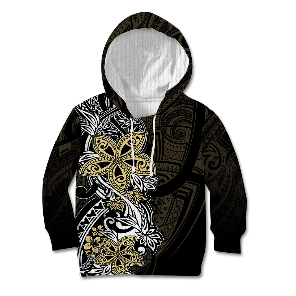 Polynesian Pride Kid Hoodie Tiare With Plumeria Mix Style - Wonder Print Shop