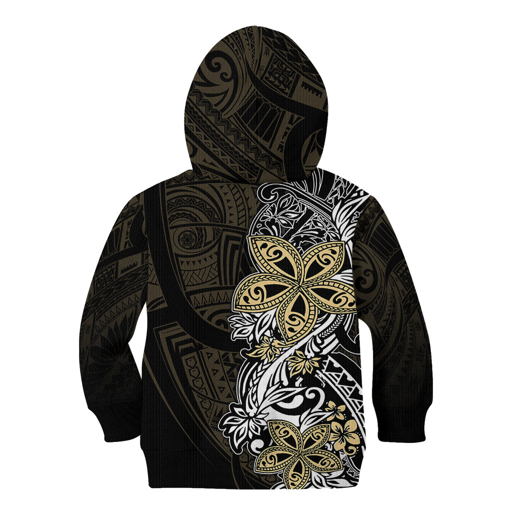 Polynesian Pride Kid Hoodie Tiare With Plumeria Mix Style - Wonder Print Shop