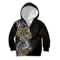 Polynesian Pride Kid Hoodie Tiare With Plumeria Mix Style - Wonder Print Shop