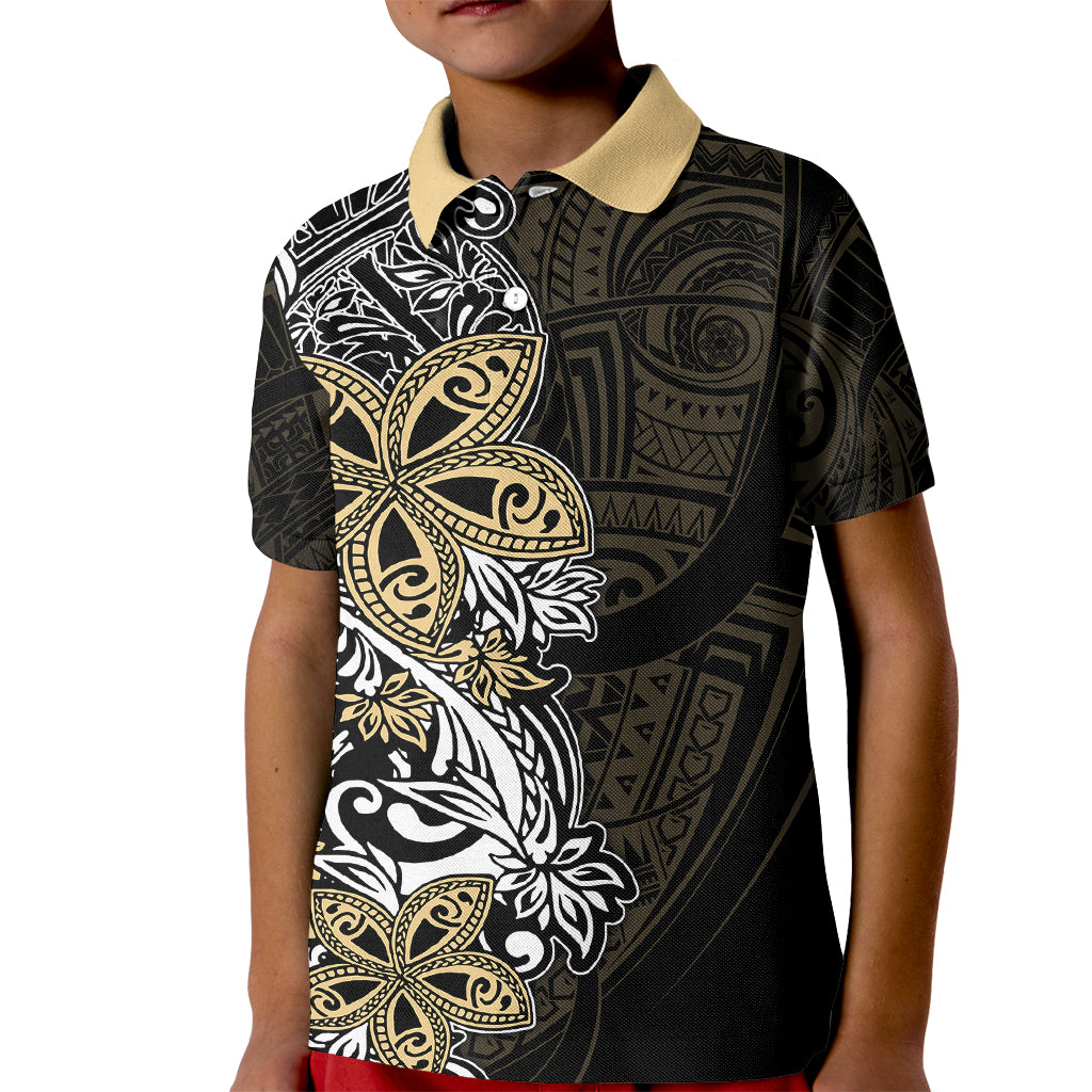 Polynesian Pride Kid Polo Shirt Tiare With Plumeria Mix Style - Wonder Print Shop