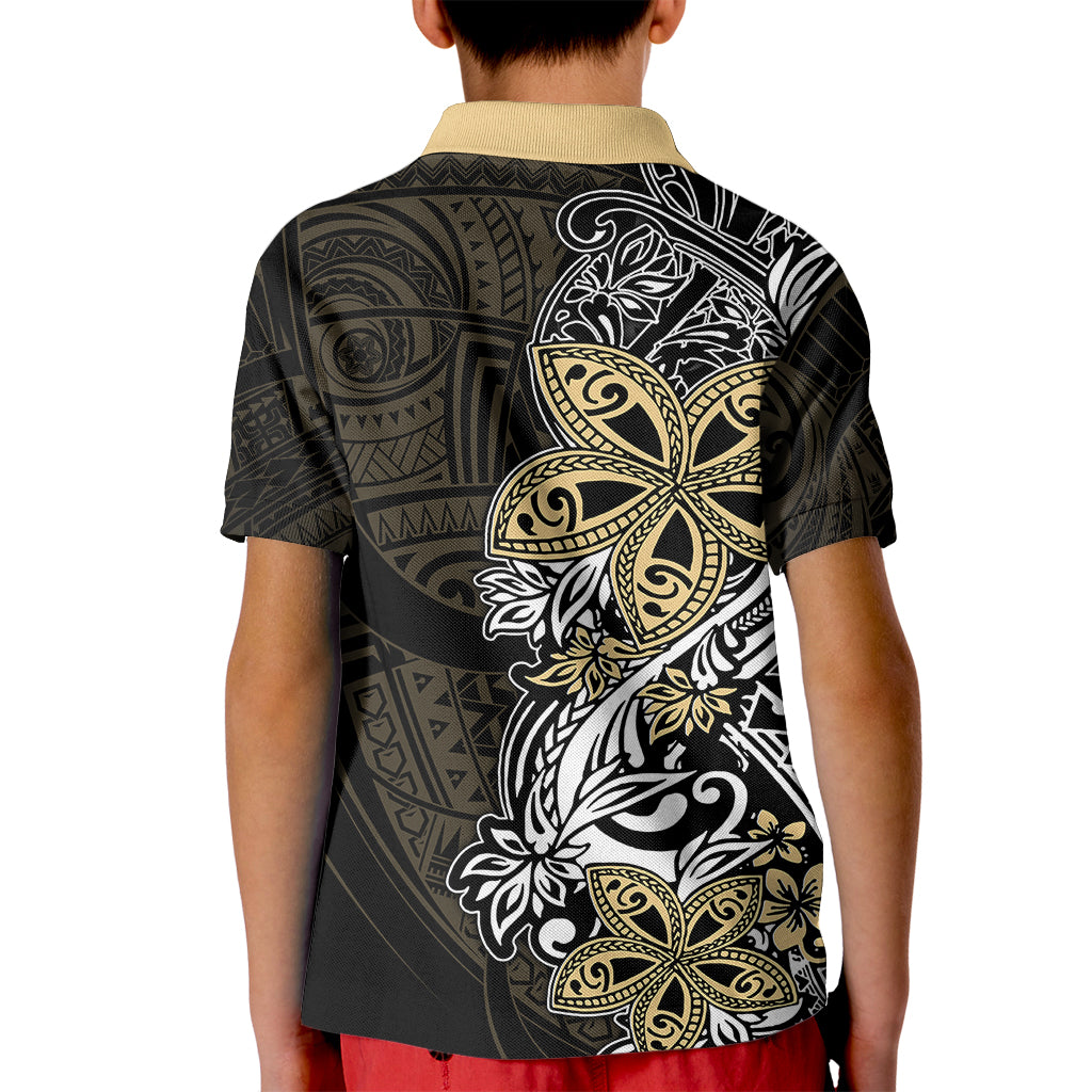 Polynesian Pride Kid Polo Shirt Tiare With Plumeria Mix Style - Wonder Print Shop