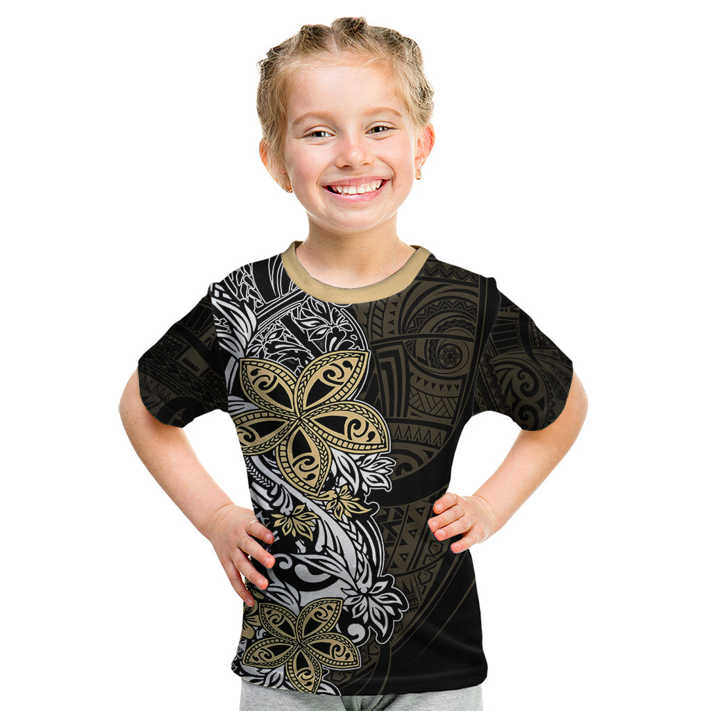 Polynesian Pride Kid T Shirt Tiare With Plumeria Mix Style - Wonder Print Shop