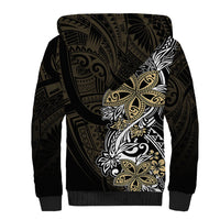Polynesian Pride Sherpa Hoodie Tiare With Plumeria Mix Style - Wonder Print Shop