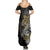Polynesian Pride Summer Maxi Dress Tiare With Plumeria Mix Style - Wonder Print Shop