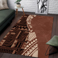 Bula Fiji Area Rug Tribal Masi Tapa - Brown LT7 - Wonder Print Shop