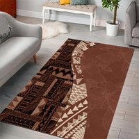 Bula Fiji Area Rug Tribal Masi Tapa - Brown LT7 - Wonder Print Shop