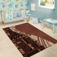 Bula Fiji Area Rug Tribal Masi Tapa - Brown LT7 - Wonder Print Shop