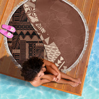 Bula Fiji Beach Blanket Tribal Masi Tapa - Brown LT7 - Wonder Print Shop