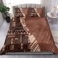 Bula Fiji Bedding Set Tribal Masi Tapa - Brown LT7 - Wonder Print Shop