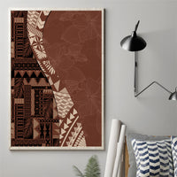Bula Fiji Canvas Wall Art Tribal Masi Tapa - Brown LT7 - Wonder Print Shop