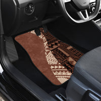 Bula Fiji Car Mats Tribal Masi Tapa - Brown LT7 - Wonder Print Shop