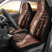 Bula Fiji Car Seat Cover Tribal Masi Tapa - Brown LT7 - Wonder Print Shop