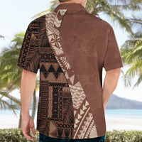 Bula Fiji Hawaiian Shirt Tribal Masi Tapa - Brown - Wonder Print Shop