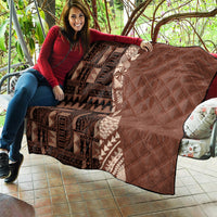 Bula Fiji Quilt Tribal Masi Tapa - Brown - Wonder Print Shop