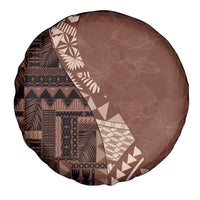 Bula Fiji Spare Tire Cover Tribal Masi Tapa - Brown - Wonder Print Shop