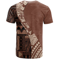 Bula Fiji T Shirt Tribal Masi Tapa - Brown - Wonder Print Shop