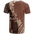 Bula Fiji T Shirt Tribal Masi Tapa - Brown - Wonder Print Shop