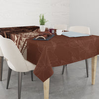 Bula Fiji Tablecloth Tribal Masi Tapa - Brown - Wonder Print Shop