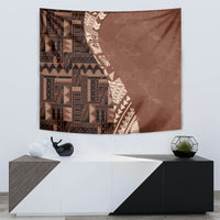 Bula Fiji Tapestry Tribal Masi Tapa - Brown - Wonder Print Shop