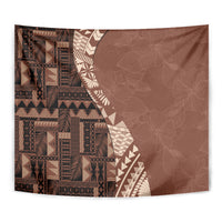 Bula Fiji Tapestry Tribal Masi Tapa - Brown - Wonder Print Shop