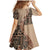 Bula Fiji Family Matching Mermaid Dress and Hawaiian Shirt Tribal Masi Tapa - Beige LT7 - Wonder Print Shop