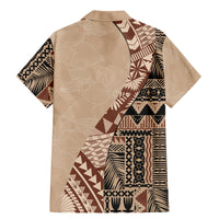 Bula Fiji Family Matching Mermaid Dress and Hawaiian Shirt Tribal Masi Tapa - Beige LT7 - Wonder Print Shop