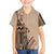 Bula Fiji Family Matching Off Shoulder Short Dress and Hawaiian Shirt Tribal Masi Tapa - Beige LT7 - Wonder Print Shop