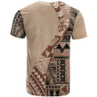 Bula Fiji T Shirt Tribal Masi Tapa - Beige - Wonder Print Shop