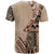 Bula Fiji T Shirt Tribal Masi Tapa - Beige - Wonder Print Shop