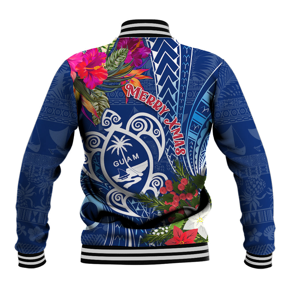 Guam Christmas Baseball Jacket Turtle Mix Tapa Felis Pasgua LT7 - Wonder Print Shop