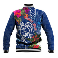 Guam Christmas Baseball Jacket Turtle Mix Tapa Felis Pasgua LT7 - Wonder Print Shop