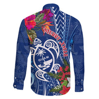 Guam Christmas Family Matching Short Sleeve Bodycon Dress and Hawaiian Shirt Turtle Mix Tapa Felis Pasgua - Wonder Print Shop