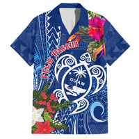 Guam Christmas Hawaiian Shirt Turtle Mix Tapa Felis Pasgua - Wonder Print Shop