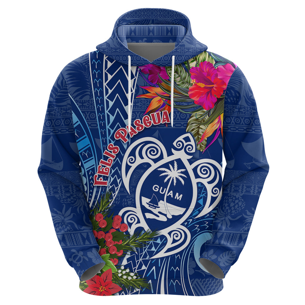 Guam Christmas Hoodie Turtle Mix Tapa Felis Pasgua - Wonder Print Shop