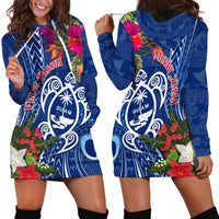 Guam Christmas Hoodie Dress Turtle Mix Tapa Felis Pasgua - Wonder Print Shop