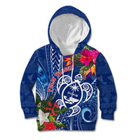 Guam Christmas Kid Hoodie Turtle Mix Tapa Felis Pasgua - Wonder Print Shop