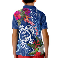 Guam Christmas Kid Polo Shirt Turtle Mix Tapa Felis Pasgua - Wonder Print Shop