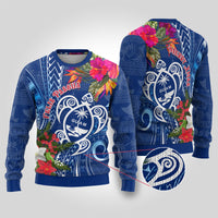 Guam Christmas Ugly Christmas Sweater Turtle Mix Tapa Felis Pasgua - Wonder Print Shop