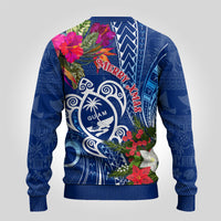 Guam Christmas Ugly Christmas Sweater Turtle Mix Tapa Felis Pasgua - Wonder Print Shop