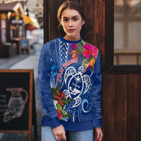 Guam Christmas Ugly Christmas Sweater Turtle Mix Tapa Felis Pasgua - Wonder Print Shop