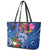Guam Christmas Leather Tote Bag Turtle Mix Tapa Felis Pasgua - Wonder Print Shop