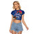 Guam Christmas Raglan Cropped T Shirt Turtle Mix Tapa Felis Pasgua - Wonder Print Shop