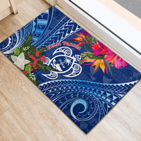 Guam Christmas Rubber Doormat Turtle Mix Tapa Felis Pasgua - Wonder Print Shop