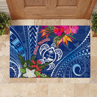 Guam Christmas Rubber Doormat Turtle Mix Tapa Felis Pasgua - Wonder Print Shop