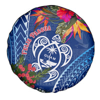 Guam Christmas Spare Tire Cover Turtle Mix Tapa Felis Pasgua - Wonder Print Shop