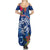 Guam Christmas Summer Maxi Dress Turtle Mix Tapa Felis Pasgua - Wonder Print Shop