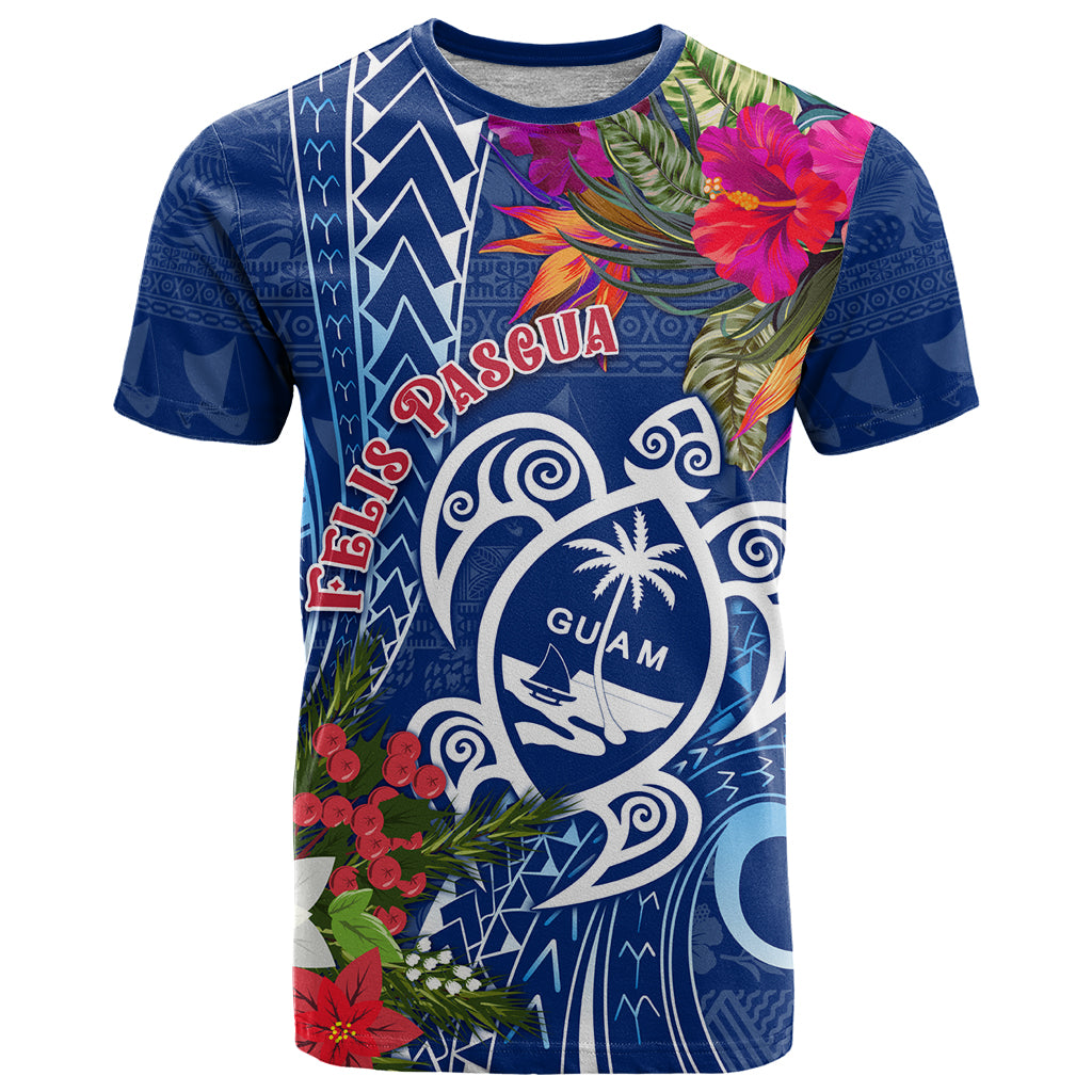 Guam Christmas T Shirt Turtle Mix Tapa Felis Pasgua - Wonder Print Shop